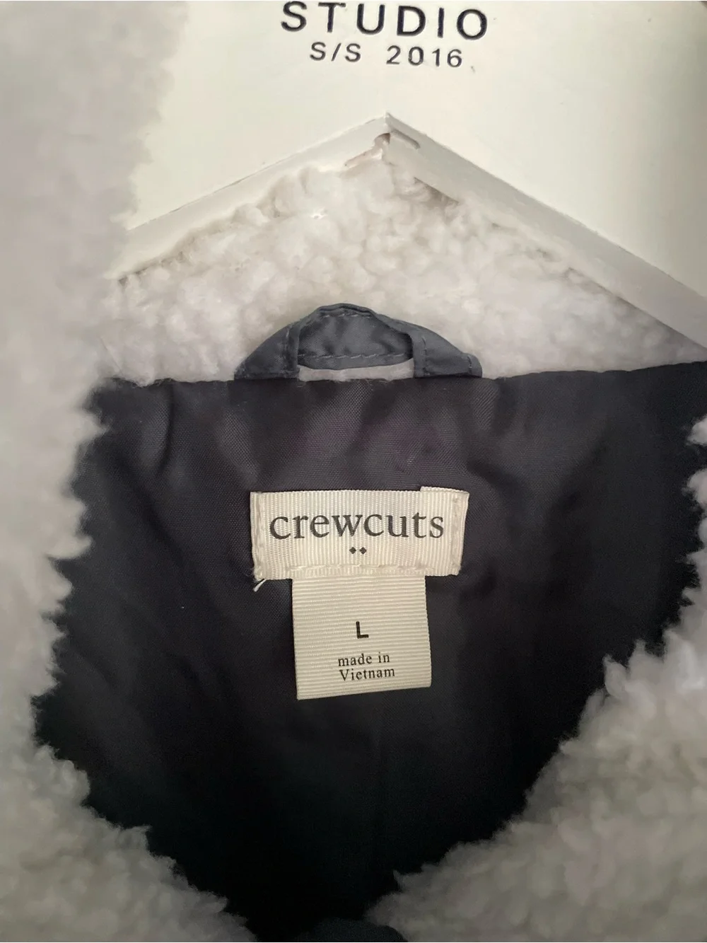 Crewcuts Kids Puffer Jacket with Sherpa Hood Lining size Large #240